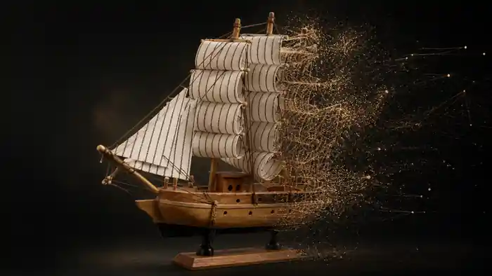 Composition conceptuelle CORVUS entre matière réelle, calcul et produit numérique